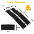 thumbnail image 2 of 5 FT Portable Wheelchair Ramp, Wheel Chair Ramps for Homes with Transition Plate, Aluminum Wheelchair Ramp with Non-Skid Surface and Reflective Strips, Weight Capacity Up to 600 Lbs, 2 of 6