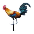 thumbnail image 2 of Estaca de jardín de gallo, adorno de pollo, escultura realista, estatua de Animal de pie acrílica, arte de Patio para , suelo, Patio, césped 24cmx23.66cm, 2 of 8