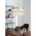 thumbnail image 3 of Progress Lighting Chevall 6-Light Chandelier, Gilded Silver, Artisanal Glass, Design Series: Modern Organic, Luxe, Transitional, 3 of 12
