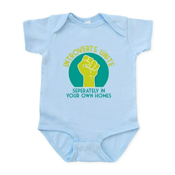 CafePress - Introverts Unite Baby Light Bodysuit - Baby Light Bodysuit, Size Newborn - 24 Months