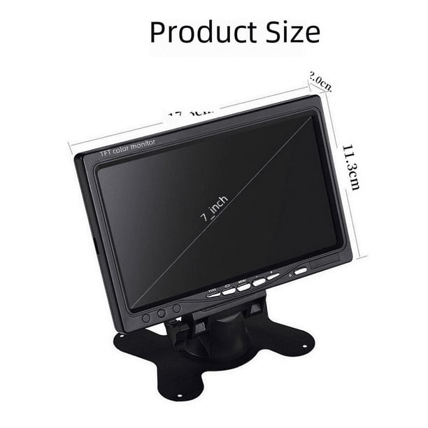 Pantalla de escritorio para automóvil de 7 pulgadas con HD, control de marcha atrás, entrada de video bidireccional para camión, imagen de marcha atrás