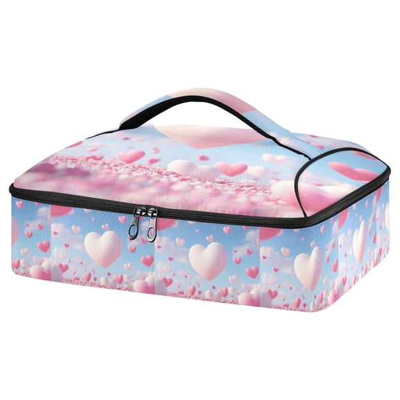 Iauyy Casserole Carrier for Hot Food Insulated Casserole Travel Carry Bag with Lid Food Warmer Bag for Party/Picnic,Heart-shaped Levitation