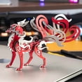 thumbnail image 3 of 3D Metal Puzzle Mythical Beasts Model Kit, 85PCS 3D Assembly Mechanical Nine-Tailed Fox Building Kit, Unique Desk Creative Art Decorations Gift for Adults, 3 of 5