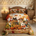 thumbnail image 2 of Erosebridal Fall Dogs Full Size Comforter Sets 3-Piece,Cozy Autumn Bedding Comforter Set,Brown,Reversible,1 Comforter and 2 Pillowcases, 2 of 6
