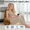 thumbnail image 4 of Reading Pillow for Bed with High Arm Rests,Back Support Pillow for Sitting Up in Bed with Shredded Memory Foam for Reading, TV, Gaming or Relaxing on Floor（Brown，Large）, 4 of 12