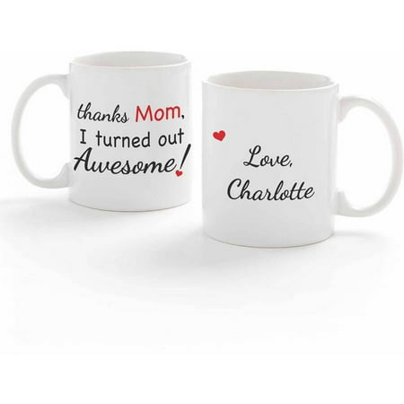 Thanks Mom Personalized Coffee Mug Thanks Mom Personalized Coffee Mug