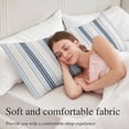 thumbnail image 5 of Blue Beige Body Pillow Covers, Modern Abstract Gradient Vertical Stripes Soft Throw Pillow Cases with Invisible Zipper, Decorative Pillowcase Pillows Protectors for Sofa Bed Couchair 20"x54", 5 of 9