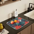 thumbnail image 5 of Yayeee Dish Drying Mat for Kitchen Counter 16" x 18" Microfiber Super Absorbent Coffee Decorative Pad, Christmas Berries, 5 of 9