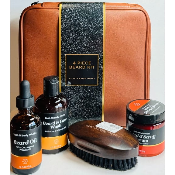 Bath & Body Works MEN'S ~ BEARD GROOMING KIT ~ 5PC GIFT SET ~Limitied Edition