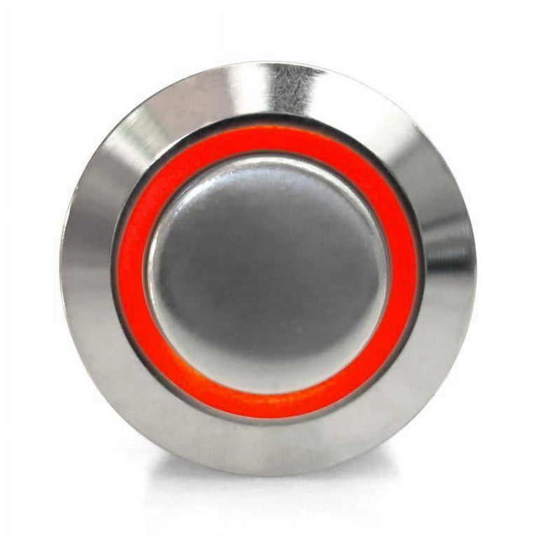 AutoLoc 16mm Latching Billet Button with LED Red Ring AutoLoc 16mm Latching Billet Button with LED Red Ring
