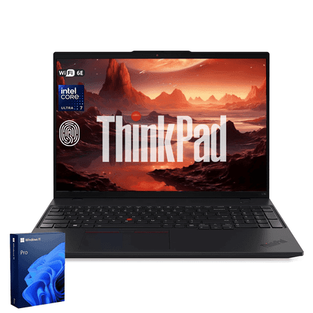 Lenovo ThinkPad L16 Business Laptop, Intel Core Ultra 7 255U, 16" FHD+, 16GB DDR5, 512GB SSD, Windows 11 Pro, Black
