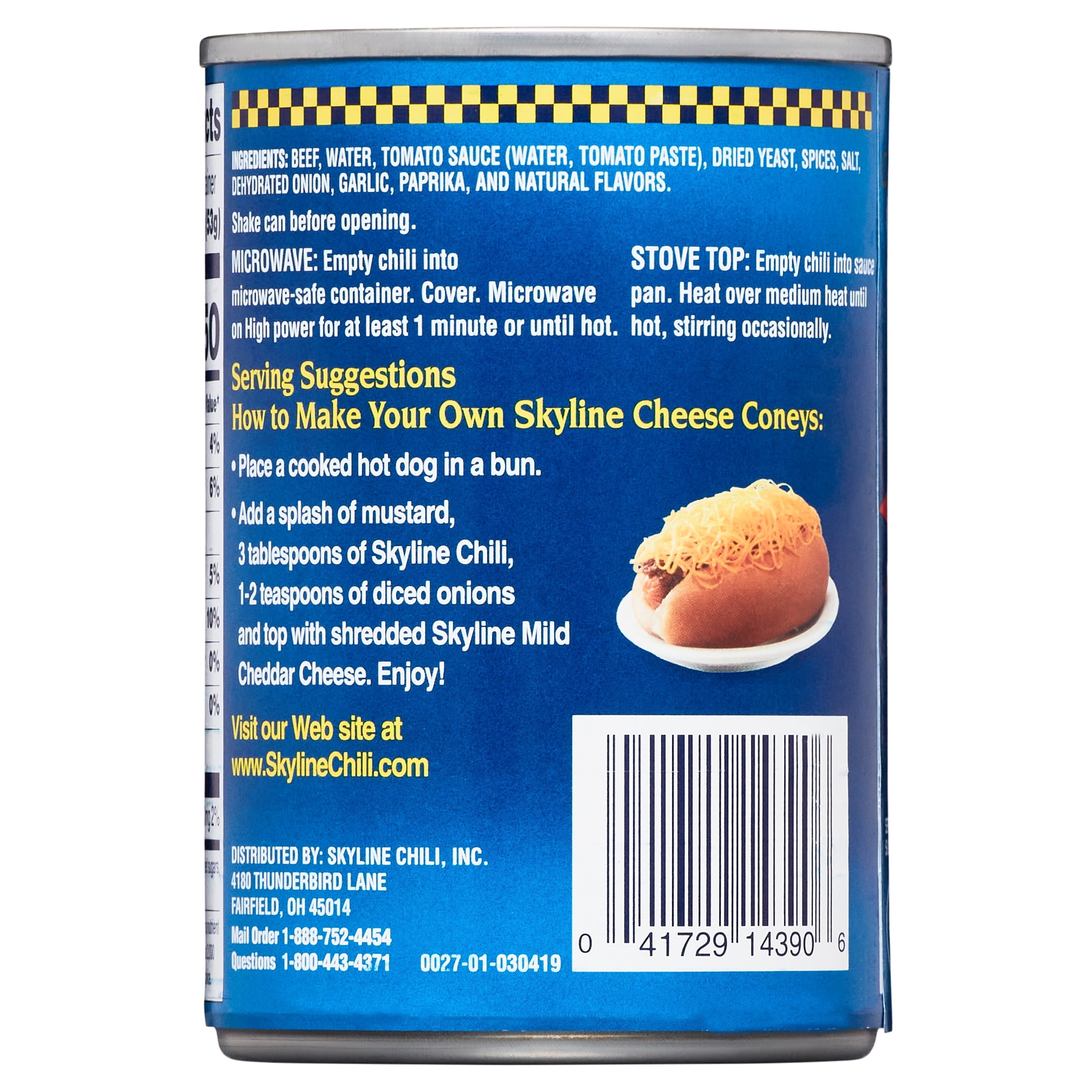 (3 pack) Skyline Chili Original Chili, 10.5 Oz