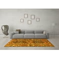 thumbnail image 3 of Ahgly Company Machine Washable Indoor Square Persian Yellow Traditional Area Rugs, 7' Square, 3 of 4