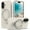 Antique White, variant on Magnetic Case for iPhone 16,Compatible with MagSafe Charging with Ring Stand Heavy-Duty Protection Liquid Silicone Phone Case,White,For iPhone16