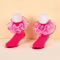 thumbnail image 2 of Ruffle Socks for Girls,Big Ruffle Ankle Socks Baby Kids Cotton Double Lace Turn Sock for Girls Cute Socks for Dance Daily, 2 of 5