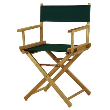 "18" Director's Chair Natural Frame-Hunter Green Canvas"