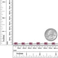 thumbnail image 4 of Gem Stone King 925 Sterling Silver Pink Mystic Topaz and White Moissanite Tennis Bracelet for Women (6.91 Cttw, Gemstone Birthstone, Oval 6X4MM, 7 inch), 4 of 5
