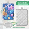 thumbnail image 3 of 2Pack Heat-Resistant Quilted Cotton Potholders - Stylish Kitchen Grips for Hot Pots & Pans Ovens Elegant Two Mermaids, 3 of 7