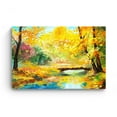 thumbnail image 3 of Startonight Canvas Wall Art Lake and Yellow Leaves Autumn , Framed 32" x 48", 3 of 6