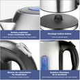 thumbnail image 2 of Stainless Steel Electric Kettle, , 1.7L 2200W -Silver, 2 of 5