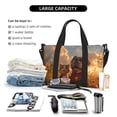 thumbnail image 4 of Travel Duffle Bag cat dog friendship Travel Tote Bags Carry on Luggage Waterproof Weekender Bags with Top Handle Adjustable Shoulde Strap for Travel Gym, 4 of 5