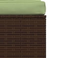 thumbnail image 5 of vidaXL 3-Seater Sofa with Cushions Brown Poly Rattan, 5 of 5