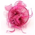 thumbnail image 2 of C.C Women's Elegant Cocktail Fashion Mesh Sinamay Fascinator Headband, Flower & Net 2651 Pink, 2 of 3