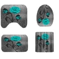 thumbnail image 2 of Puntoco Valentine'S Day Shower Room toilet Shower Curtain Floor Mats Four-Piece Set, 2 of 3