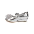 thumbnail image 4 of New Girl Little Angel Sophie-844D Metallic Round Toe Bow Mary Jane Wedge Pump, 4 of 5