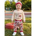 thumbnail image 5 of RUINIXCW Baby Boy Fall Outfit Letter Firetruck Print Long Sleeve Rompers and Elastic Pants Beanie Hat Set 3 Piece Clothes, 5 of 9