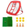 thumbnail image 1 of Portátil Golf Chipping Net Backyard Up Range Putting Mat Tee Holder PU Ball - rojo Sunnimix Red de astillado de golf, 1 of 8