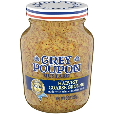 grey poupon harvest coarse ground mustard 8 oz jar walmart com