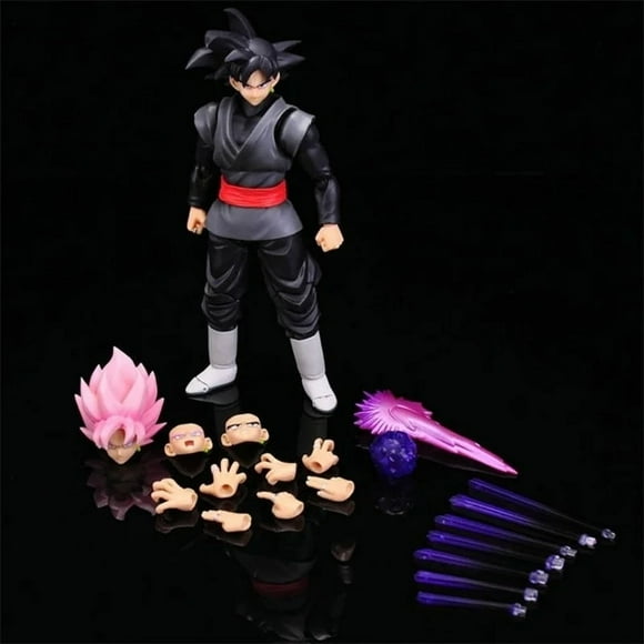14cm Anime Dragon Ball Black Goku Zamasu Action Figure Super Saiyan Movie Version Dbz Model With Multiple Accessories Toys Pvc