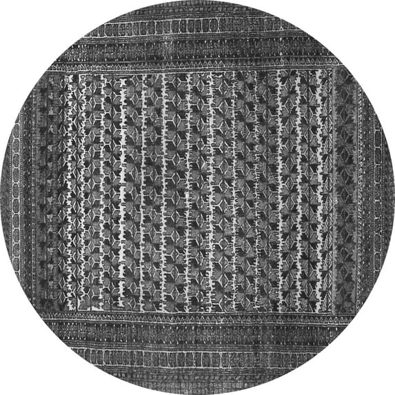 Ahgly Company Indoor Round Persian Gray Traditional Area Rugs, 7' Round
