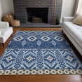 thumbnail image 6 of Addison Rugs Chantille Indoor/Outdoor Transitional Aztec Navy Machine Washable Rectangle Rug, 9' x 12', 6 of 8