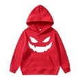 thumbnail image 1 of TIEVOSA Chandail à Capuchon d'Halloween pour Garçons, Chandail à Enfiler Imprimé, T-Shirt pour Enfants, Veste Douce avec Design Graphique, Tenue Décontractée Confortable pour 13-14 Ans (Rouge), 1 of 4