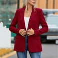 thumbnail image 4 of Gyexs Womens Blazers Work Casual Dress Jackets Long Sleeve Light Weight Trench Coat Loose Fit Outerwear with Belts, Red, Size XL, 4 of 6