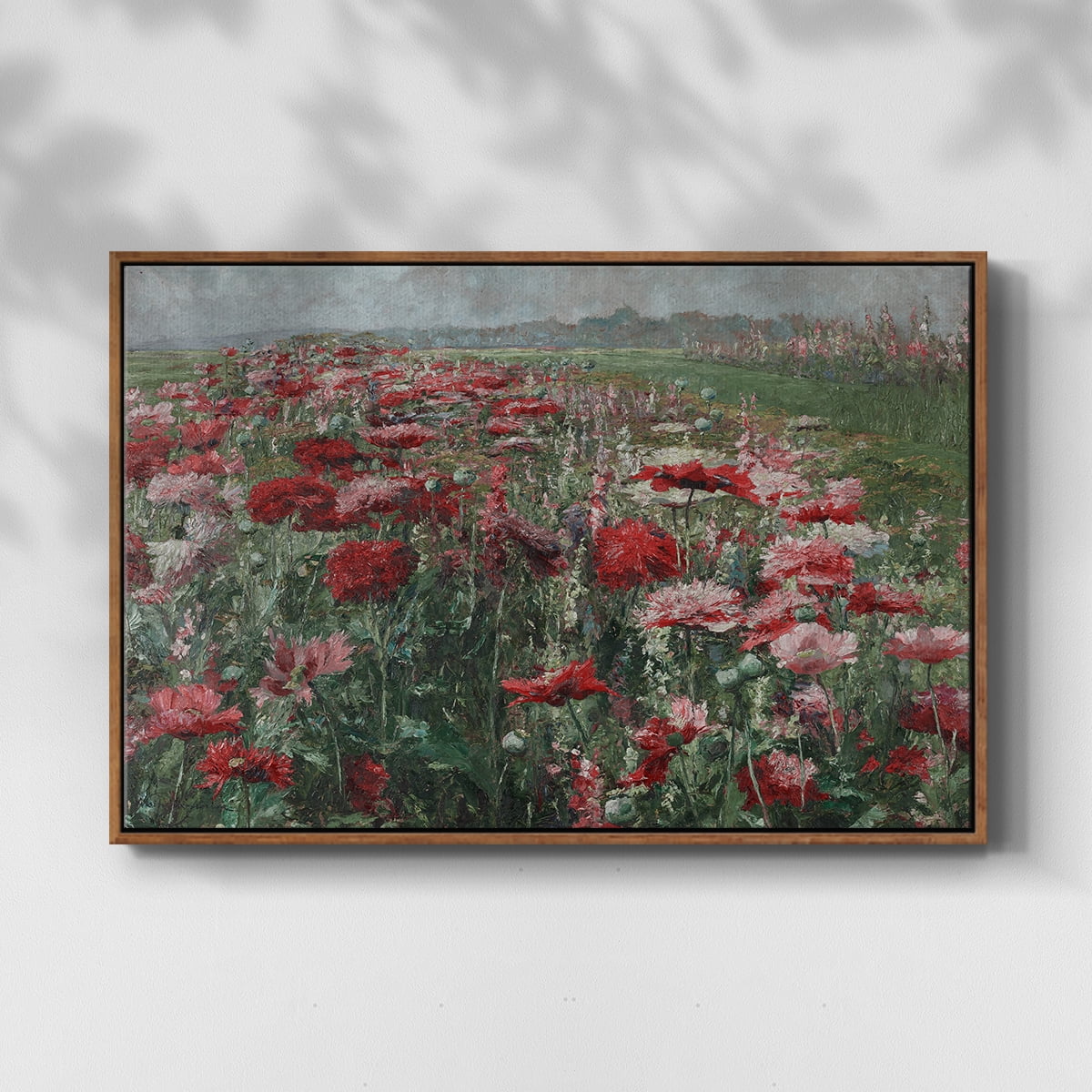 Vintage Botanical Print-XC By Wexford Home Framed in Walnut Wood Gallery Wrapped Canvas 27 in. x 41 in.