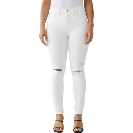 True Religion Womens Halle High Rise Destroyed Skinny Jeans
