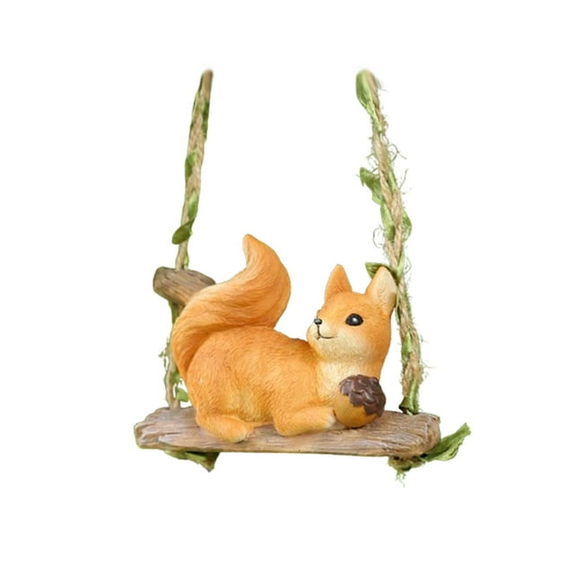 Estatua de animal mecedora para jardín, resina, manualidades creativas, escultura colgante, linda figura 105 x 45 x 8 cm