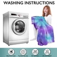 thumbnail image 6 of Purple Blue Tie Dye Spiral Pattern Wearable Oversized Blanket,Wearable Blanket Hoodie for Adults,Cozy Hooded Blankets with Super Pockets,Super Warm Fuzzy Pullover for Women & Men, 6 of 6
