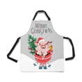 thumbnail image 2 of ASHLEIGH Pig in a Santa's Red Costume with Fir Tree Merry Christmas Adjustable Bib Apron with Pockets Commercial Restaurant and Home Kitchen Apron for Women Men, 2 of 2