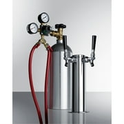 Dual tap system with nitrogen tank to serve cold brew "flat" iced coffee from most beer dispensers