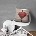 thumbnail image 5 of Vintage Farmhouse Valentine's Day Love Heart Throw Pillow Covers 20"x20", Set Of 2, Linen Study Sofa Cushion Cover Indoor Living Room Home Decor, 5 of 7