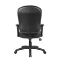 thumbnail image 3 of Boss Office Products Black Leather Task Chair with Loop Arms, 3 of 8