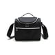 thumbnail image 1 of Guardurnaity Bolsa de almuerzo portátil Cremallera Algodón perlado Enfriador térmico de alimentos Contenedor de almacenamiento de picnic Tote con Bolsas de mensajero y de hombro Negro, 1 of 6