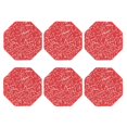 thumbnail image 2 of Pofeuu Beef2 Print Leather Coasters Set of 6, Round Cups Mugs Mat Pad for Home Kitchen Heat Resistant Drink Coasters,Octagon, 2 of 7