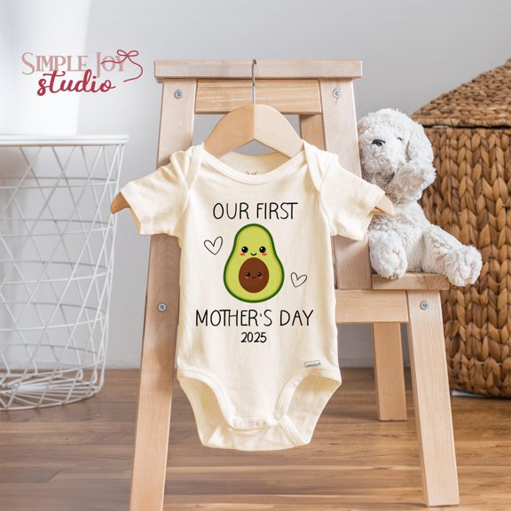 Our First Mothers Day 2025 Onesie, Cute Baby Announcement, Baby Shower Gift, Funny Baby Outfit, Expecting Mother Dad To Be, Cool Baby Clothing, Cute Natural Baby Onesie, BABY BODYSUIT LAT 4424