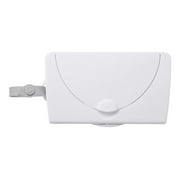 Ubbi On-The-Go Baby Wipes Dispenser, Portable Wipes Container for Travel, Diaper Bag Accessory Must Have for Newborns, Reusable Wipes Holder, White