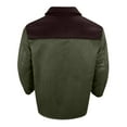 thumbnail image 4 of Wutalume Men's Gradient Color Button Pocket Work Wear Plus Leather Jacket, Casual Long Coat with Plush Lining, Stylish Design for Urban Fashion and Outdoor Adventures,Army Green L, 4 of 4
